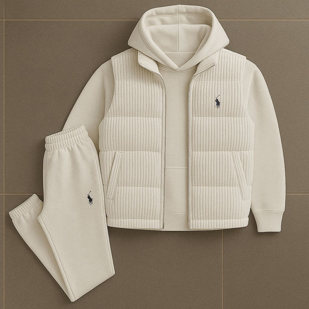 PRL™ Set – Hoodie, Steppweste & Hose - Essencials