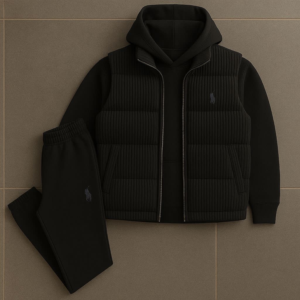 PRL™ Set – Hoodie, Steppweste & Hose - Essencials